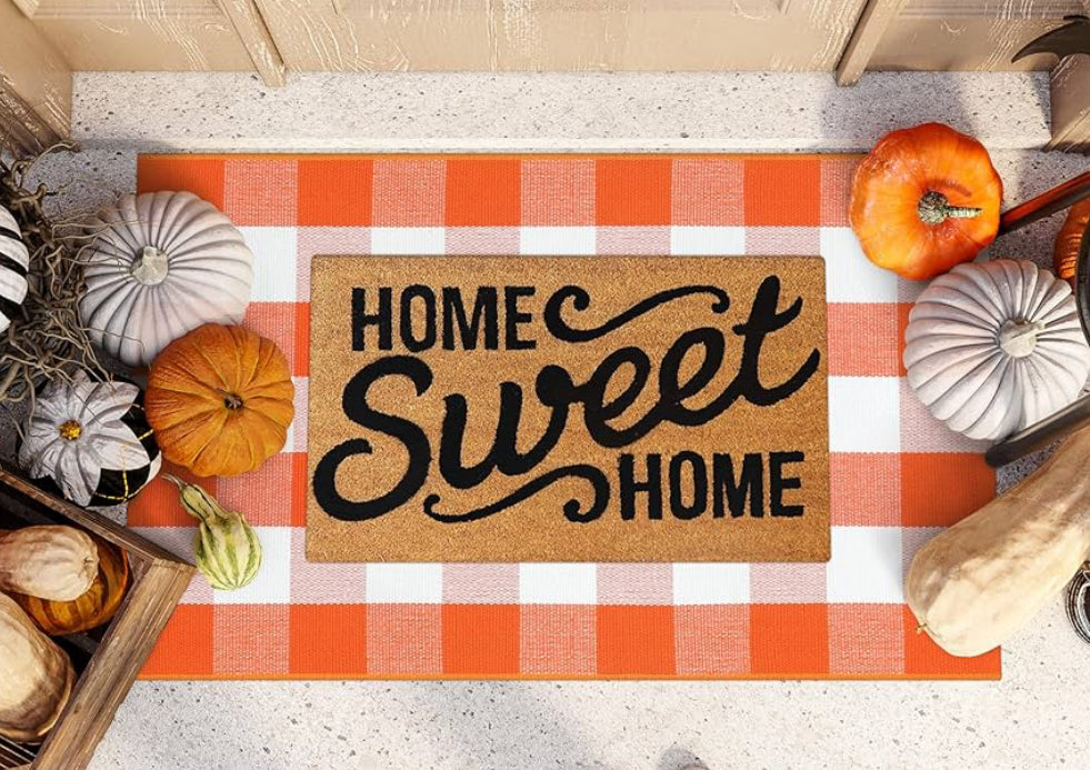 Buffalo Plaid Door Rug 27.5” x 43” (Doormat not included)