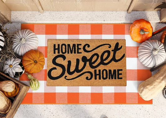 Buffalo Plaid Door Rug 27.5” x 43” (Doormat not included)