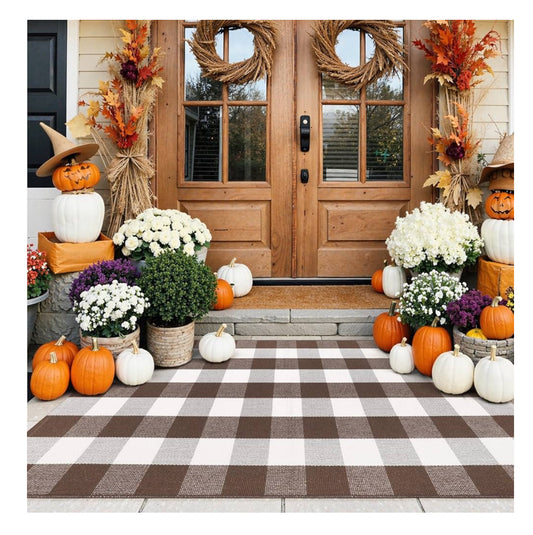 Buffalo Plaid Door Rug 3’ x 5’ (Doormat not included)